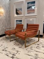 Eichholtz fauteuil Olsen orange set van 2, Huis en Inrichting, Ophalen, Nieuw, 75 tot 100 cm, Stof