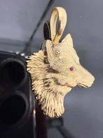Prachtige 14 karaats gouden wolf hanger, Ophalen of Verzenden, Nieuw, Goud, Goud
