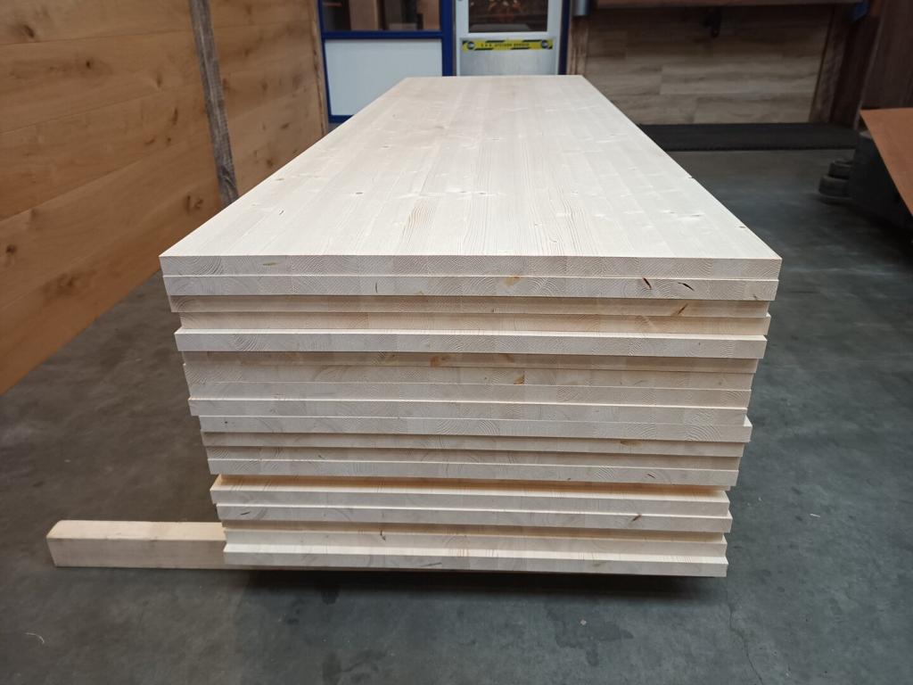 Vurenhout meubelpaneel timmerpaneel 60x250cm 18 of 28mm, Doe-het-zelf en Verbouw, Niet ingevuld, 20 tot 50 mm, Niet ingevuld, Nieuw