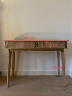 Houten bijzettafel / console tafel met schuifdeuren – 100 cm, Ophalen, 100 tot 150 cm, Zo goed als nieuw, 25 tot 50 cm