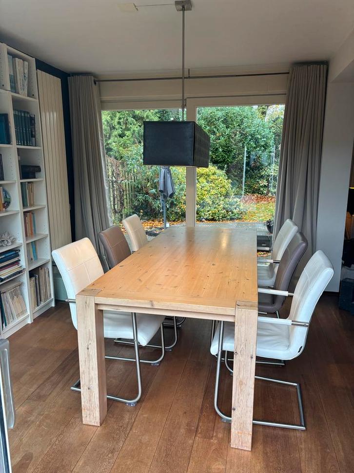 Moderne Eetkamerstoelen en tafel- Set, Huis en Inrichting, Complete eetkamers, Gebruikt, 4 tot 6 stoelen, Ophalen