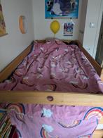 half hoogslaper met roze gordijntjes 90x200, Kinderen en Baby's, Kinderkamer | Stapelbedden en Hoogslapers, Ophalen, Gebruikt