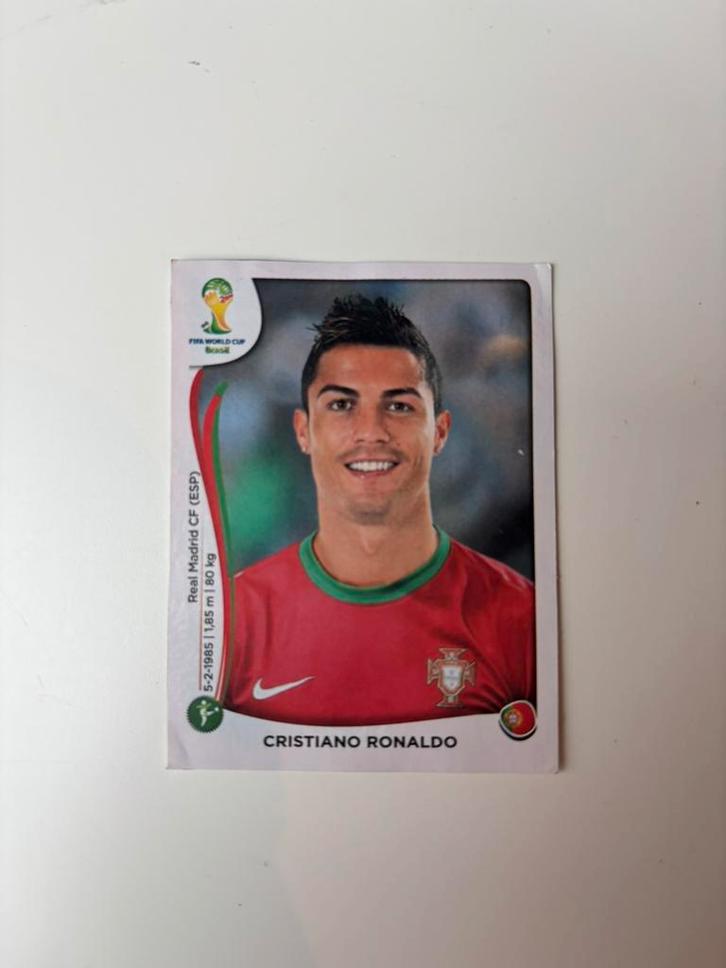 Panini Wk 2014 sticker Ronaldo, Hobby en Vrije tijd, Stickers en Plaatjes, Gebruikt, Sticker, Ophalen of Verzenden