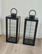 2 lantaarns zwart, Zwart, Ophalen of Verzenden, Zo goed als nieuw, Metaal