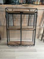 Keuken/wijn kastje met houders voor wijnglazen, Huis en Inrichting, Ophalen of Verzenden, Gebruikt, Metaal, 75 cm of meer