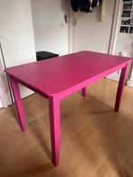 roze tafel, Ophalen, Gebruikt, 100 tot 150 cm, 50 tot 100 cm