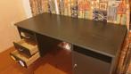 Zwart, houten bureau (140x65x76cm), Huis en Inrichting, Zo goed als nieuw, Ophalen, Bureau