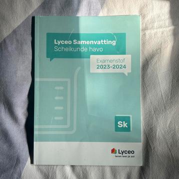 Lyceo Scheikunde Havo Samenvatting Examenstof beschikbaar voor biedingen