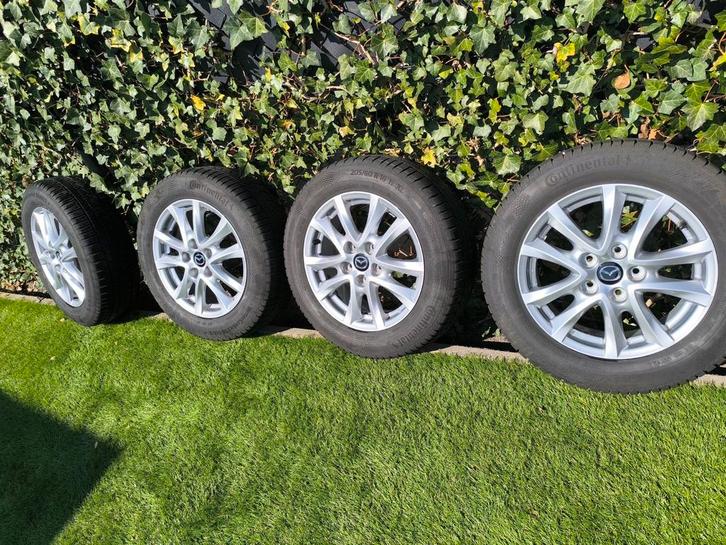 Winterbanden met velgen Mazda 3 5x114,3, Auto-onderdelen, Banden en Velgen, Banden en Velgen, Winterbanden, 16 inch, 205 mm, Gebruikt
