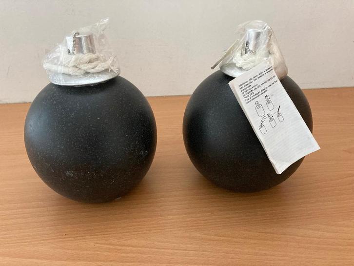 Zwart Tuimeltoorts oliebrander voor buiten - 2 stuks - NIEUW, Tuin en Terras, Fakkels, Nieuw, Ophalen