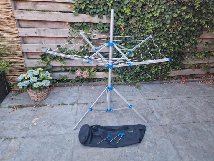 Camping Wasrek Grijs/Blauw - Inclusief Tas & Haringen, Caravans en Kamperen, Kampeeraccessoires, Gebruikt, Ophalen