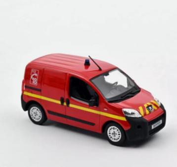 Peugeot Bipper 2009 Pompiers BRANDWEER 1/43 NOREV ref 479838 beschikbaar voor biedingen