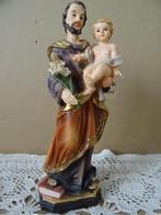 Vintage Jozefbeeld Paben beeldje Heilige Jozef en Jezus 19cm, Verzamelen, Ophalen of Verzenden, Zo goed als nieuw, Beeld(je), Christendom | Katholiek