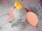 DISNEY OLIFANT DOMBO VELOURS GRIJS MET GLADDE STOF RONDE ROO, Verzenden, Nieuw, Olifant