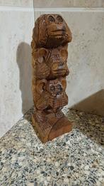 Horen, zien en zwijgen beeldje van hout., Antiek en Kunst, Ophalen of Verzenden