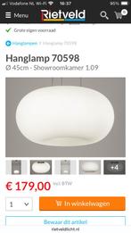 Rietveld design hanglamp, Ophalen, 50 tot 75 cm, Zo goed als nieuw, Glas