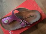 TEEN SLIPPERS NIEUW LEER MAAT 34 KLEUR METALLIC ROSE, Ophalen of Verzenden, Nieuw, Meisje, Overige typen
