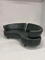 Ronde leren design bank - Donkergroen, Ophalen