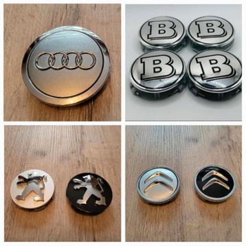 Naafdoppen audi peugeot Citroën brabus Centercaps NIEUW beschikbaar voor biedingen