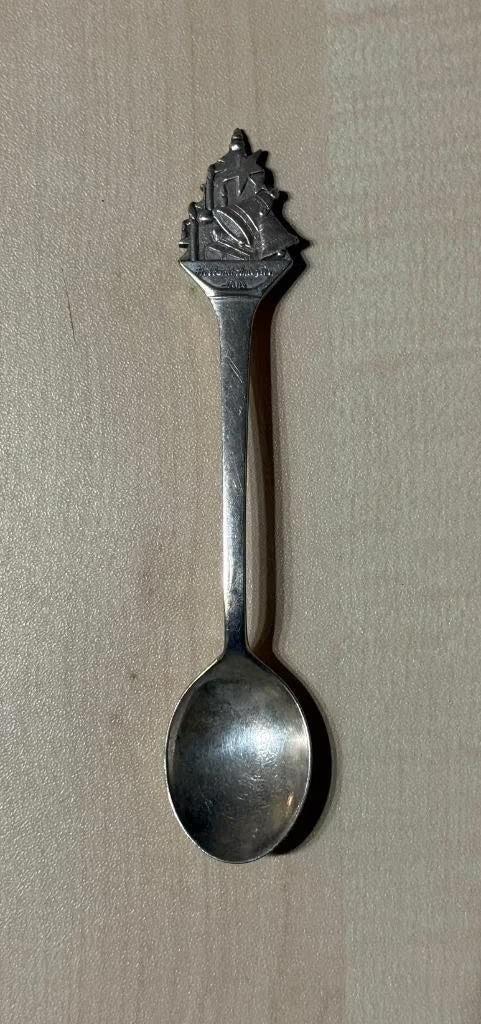 Verzilverd (90) Lepeltje Holland America Line Kerst., Ophalen of Verzenden, Zo goed als nieuw