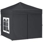 Partytent inklapbaar met zijwanden 2x2 m antracietkleurig, Nieuw, 2 meter of meer, Minder dan 5 meter, Opvouwbaar