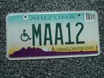 Kentekenplaat licenseplate Arizona Handicapped USA, Verzenden, Gebruikt, Auto's