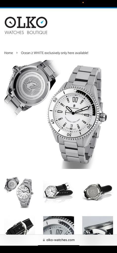 Steinhart Ocean Two   #lezen aub#  !!, Sieraden, Tassen en Uiterlijk, Horloges | Heren, Zo goed als nieuw, Overige merken, Staal