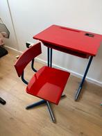 Retro schooltafel met stoel, Kinderen en Baby's, Kinderkamer | Tafels en Stoelen, Ophalen, Gebruikt, Tafel(s) en Stoel(en)