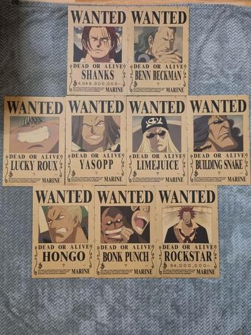 One Piece Wanted Bounty Posters Red Haired Pirates beschikbaar voor biedingen