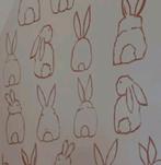Behang Bunnies terracotta I Roomblush - NIEUW, Huis en Inrichting, Ophalen of Verzenden