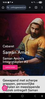 2 kaartjes Saman Amini in Utrecht op 14 febr., Tickets en Kaartjes, Twee personen, Februari