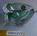 ASBAK SCHAAL VAL SAINT LAMBERT * Groen EN BLAUW Gesigneerd *, Antiek en Kunst, Antiek | Glas en Kristal, Verzenden