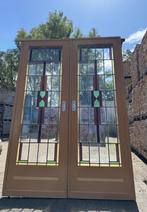Set schuif / en-suite deuren met glas in lood 211x146cm., Ophalen