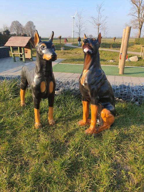 Dobbermanns, Tuin en Terras, Tuinbeelden, Nieuw, Dierenbeeld, Kunststof, Ophalen