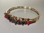 antieke art-nouveau slavenarmband goud met edelstenen, Sieraden, Tassen en Uiterlijk, Antieke sieraden, Ophalen of Verzenden, Goud