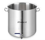 brouwpan Soeppan Kookpan 36 liter + Deksel aftapkraan RVS, Kookpan of Snelkookpan, Nieuw, Ophalen of Verzenden, Rvs