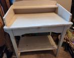 Oude witte kaptafel/tafeltje met opbergruimte, Antiek en Kunst, Ophalen