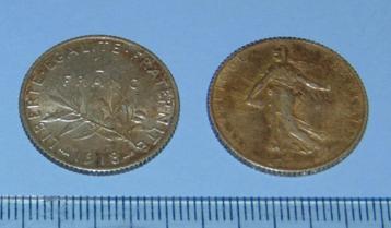 Frankrijk - 1 frank 1918 - zilver beschikbaar voor biedingen