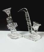 muziek instrument kristaal glas 2 stuk, Antiek en Kunst, Antiek | Glas en Kristal, Ophalen of Verzenden