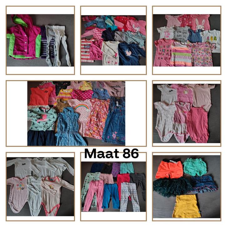 Bananendoos vol meisjeskleding maat 86 - €39, Kinderen en Baby's, Kinderkleding | Kinder-kledingpakketten, Ophalen of Verzenden