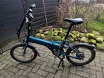 Blauwe elektrische vouwfiets met slot oxylane, Fietsen en Brommers, Gebruikt, 14 tot 16 inch, Versnellingen, Totaal opvouwbaar