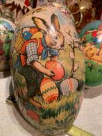 Antiek paasei met paashaas, Gebruikt, T, Ophalen of Verzenden, N