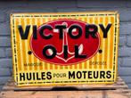 Vintage Victory Oil Reclamebord, Reclamebord, Gebruikt, ., Ophalen of Verzenden