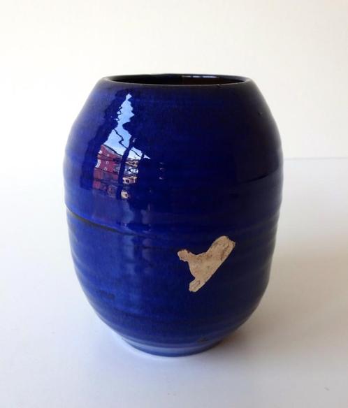 Keramiek vaas glanzend donkerblauw Sphinx Maastricht 2798-k, Antiek en Kunst, Antiek | Keramiek en Aardewerk, Ophalen of Verzenden