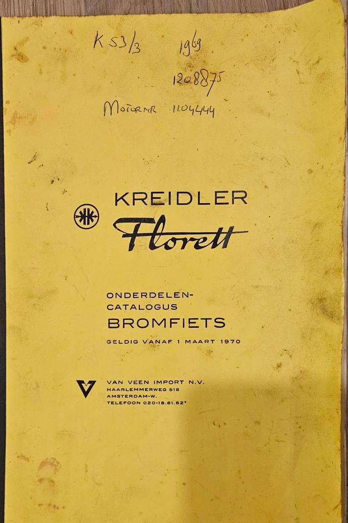 Kreidler onderdelen documentatie, Ophalen of Verzenden