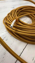 20m Gouden Stofkabel 2x0,75mm, Ophalen of Verzenden, Nieuw, Kabel of Snoer