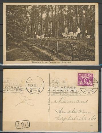 Hilversum 1922 Theehuis in de Dennen Ansichtkaart 1088e jdu  beschikbaar voor biedingen