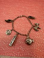 Zilveren jasseron armband met bedels, Ophalen of Verzenden, Zilver