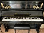 Mooie zwarte piano met verstelbare pianokruk, Ophalen, Gebruikt, Zwart