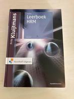 Leerboek Human Resource Management - 1e druk, Ophalen of Verzenden, Zo goed als nieuw, Frits kluijtmans